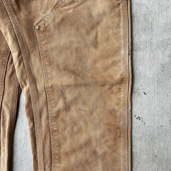 Vintage Y2K Carhartt brown double knee work wear carpenter pants - Picture 9 of 12